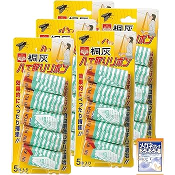Amazon.co.jp: 桐灰 【まとめ買い】 ハエ取りリボン 5本×5個